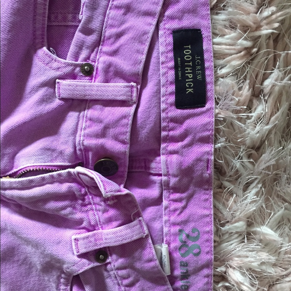 J. CREW PURPLE TOOTHPICK JEANS - Picture 2 of 4